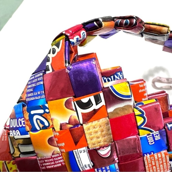 Candy Snack Wrapper Shoulder Bag Nostalgic Y2K Handmade - Picture 7 of 15